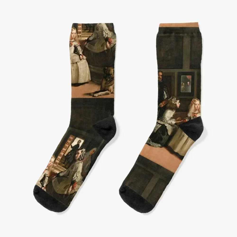 

Las Meninas Diego Velazquez Socks designer christmas gift Running colored Designer Man Socks Women's