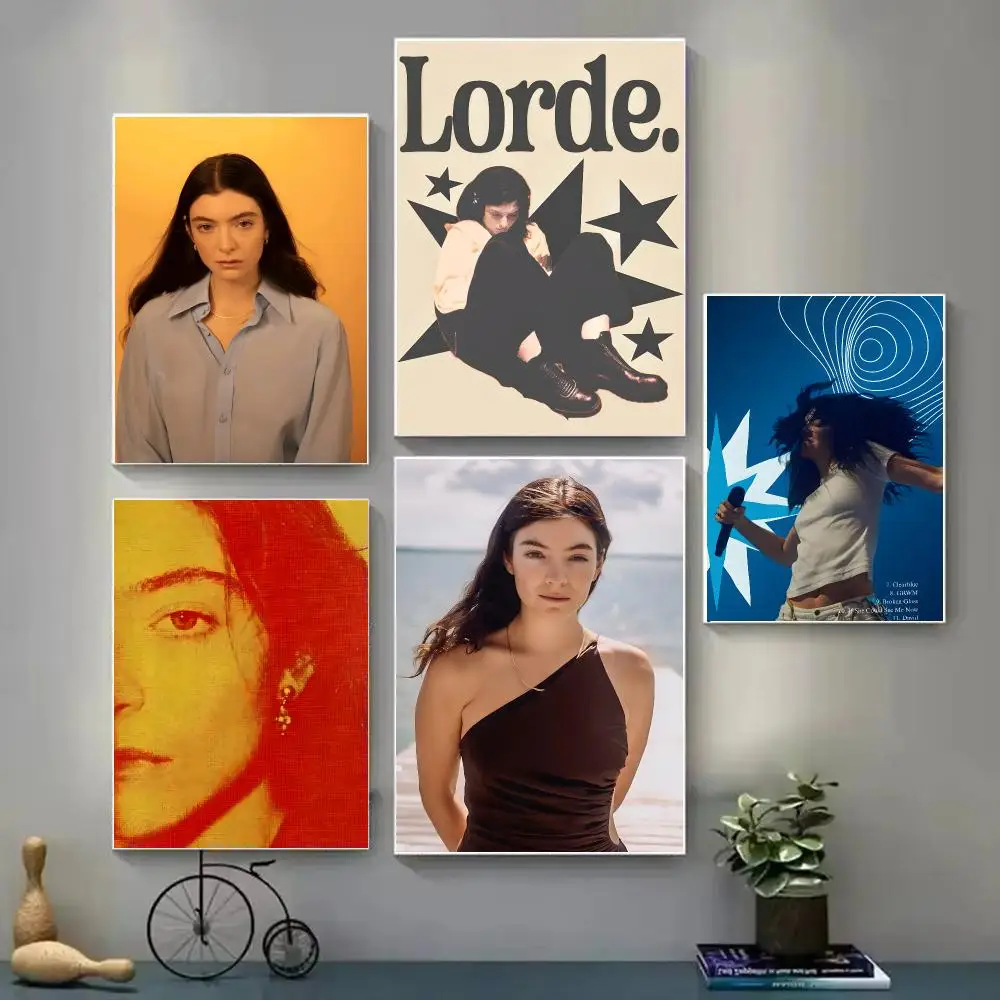 Famous Singer L-Lorde Poster Poster Art With Prints Home Bedroom Living Room Decoration Gift