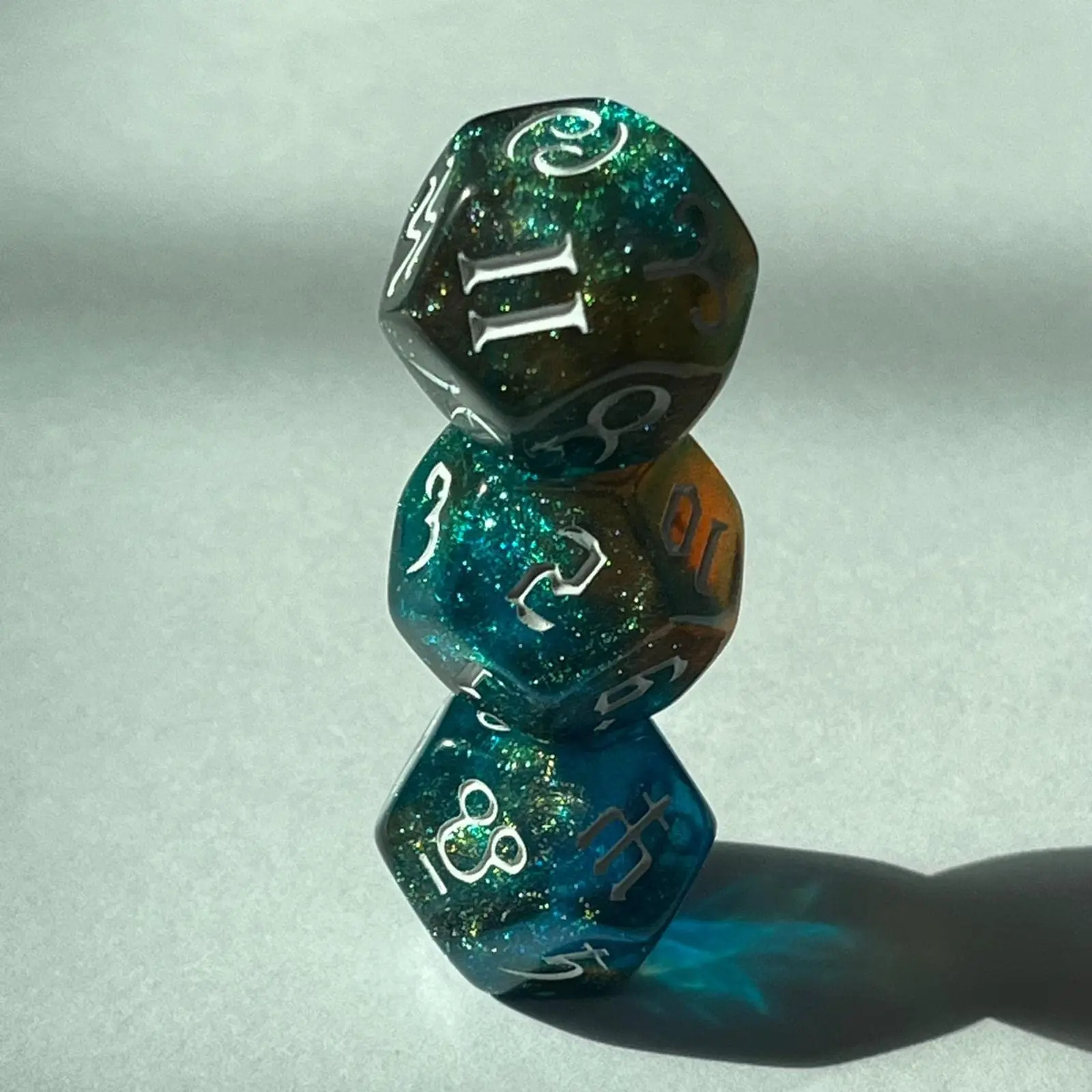 3pcs Fate Astrology Rune Polyhedral Dice, Silky Smooth Touch, Perfect For DND And Other Classic Card Tabletop Games