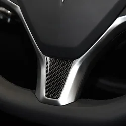 Car Steering Sticker Carbon Fiber Car Steering Wheel Cover Sticker Tesla Model S X Automobile Carros Interior Decor Interior