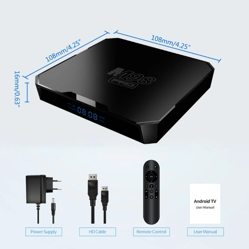 Android10.0 Box cho SmartTV Cortex-A53 CPU SmartTV Box Điều khiển bằng giọng nói DropShipping bền bỉ