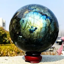Natural Labradorite Ball Rainbow Quartz Crystal Sphere Gem Reiki Healing