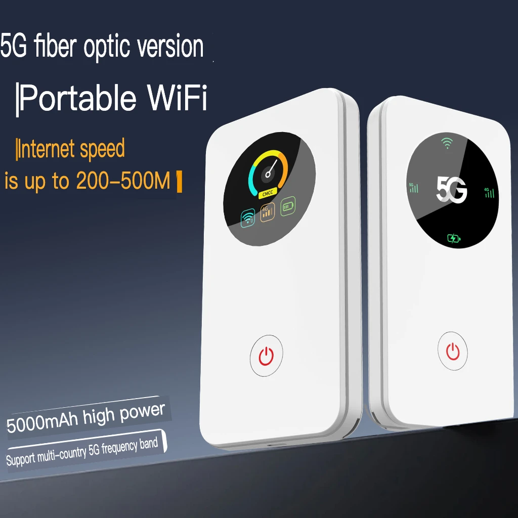 

5G Portable WiFi Network Wireless Router 5G MiFi Triple Network Built-in 5000mAh External SIM Card