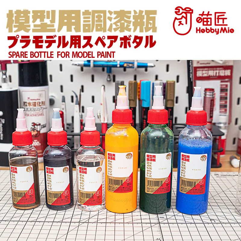 Paint Mixing Bottle HOBBY MIO Rim Of a Bowl Easy To Reverse Mouth With Scale 2.0 Upgrade Board Model Paint Pigment Refill Bottle