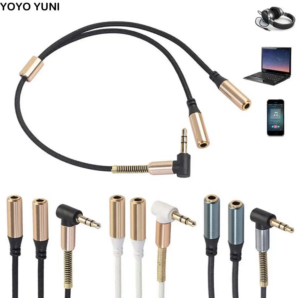 

Connector Share Cable Adapter 3.5mm 1 To 2 Dual Female Headphone Adapter Audio Extension Cables Audio Cable Y Splitter Cable