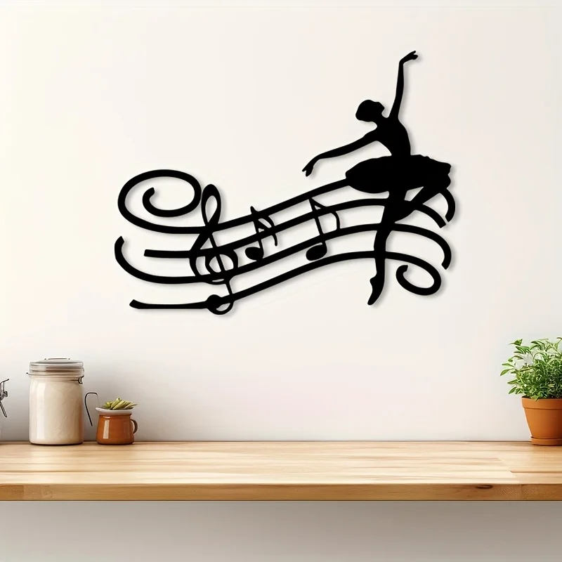 Brand Ballet Dancer Metal Wall Art Rustproof Iron Statue Mural Decor Dance Studio Bedroom Dancers