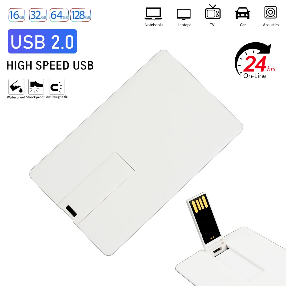 

Mini Pen Drive Creative USB 2.0 Flash Drive Card 128GB 64GB 32GB For Computer Memory Stick White USB Stick High Speed Pendrive