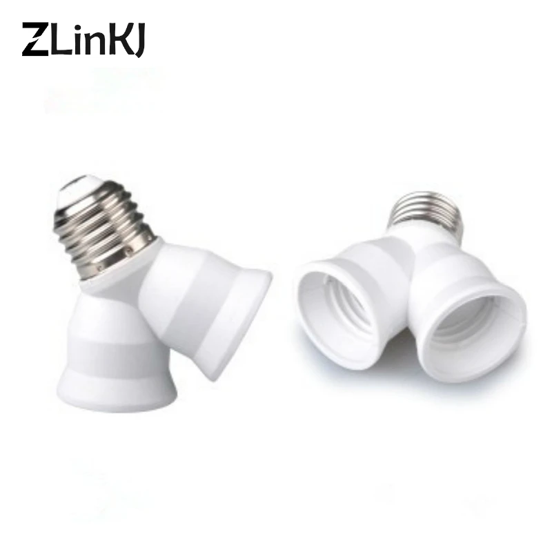 Light Lamp Bulb Socket Creative E27 To 2-e27 Lamp Holder Extender Splitter Converter Plug High Quality Copper Contact Household