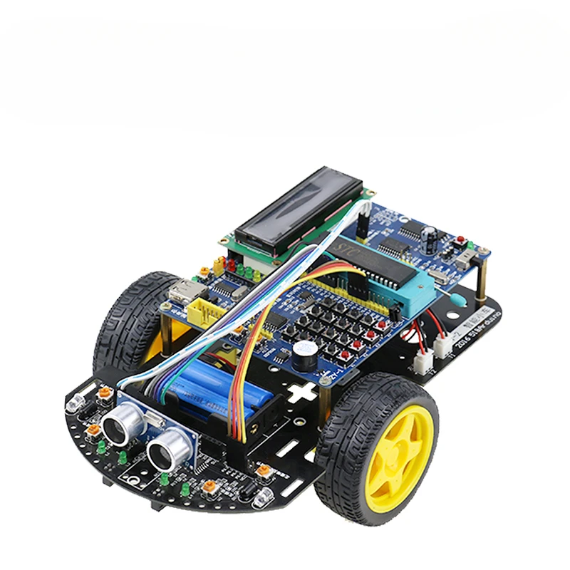 

C51 MCU development board intelligent car, welding-free tracking obstacle avoidance remote control programming robot kit