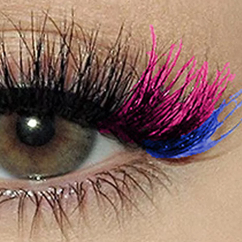 

7Pairs Colored Lashes Long Curly Eyelash Extensions Easy Apply Remove for Halloween Cosplay Festival Colored False Eyelashes
