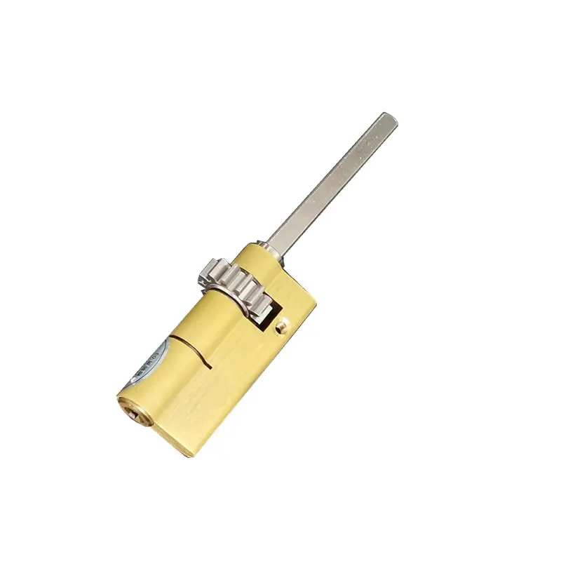 Brass Key Fully Automatic Fingerprint Lock Tail Anti-Theft Emergency Door Lock Manage Cylinder Bedroom Living Handle