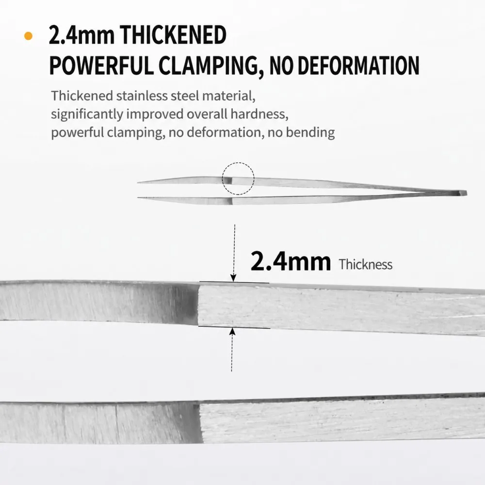 MS‑145 Straight Precision Tweezers Thickened Stainless Steel Model for Gundam Military Model Figure Hobby Craft Holding Work