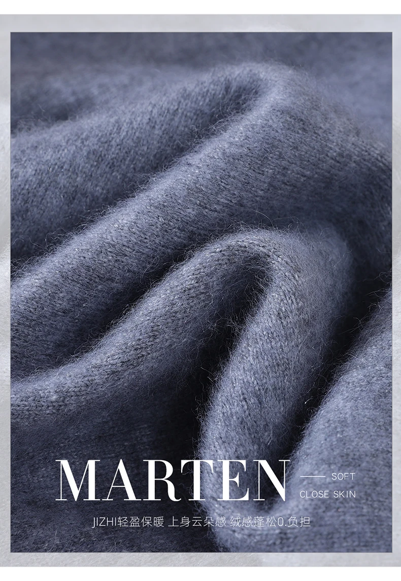Damen 100% Reiner Nerz-Kaschmir V-Ausschnitt Pullover T-Shirt Einfarbig Gestrickt Modisch Vielseitig Kurzärmeliger Pullover – Detail 31