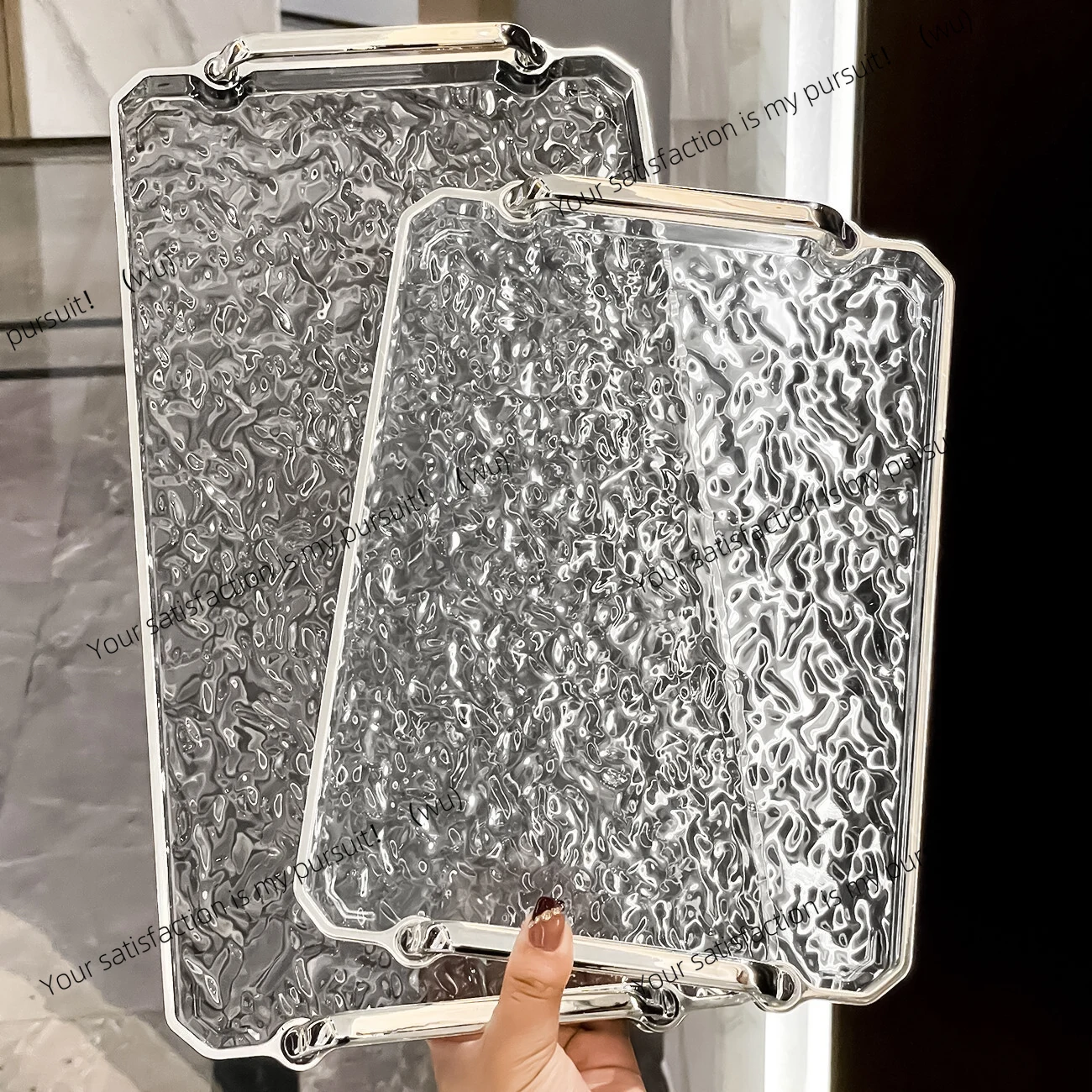 New light luxury tea tray household living room coffee table rectangular tray for tea cups, water cups, storage trays, fruit
