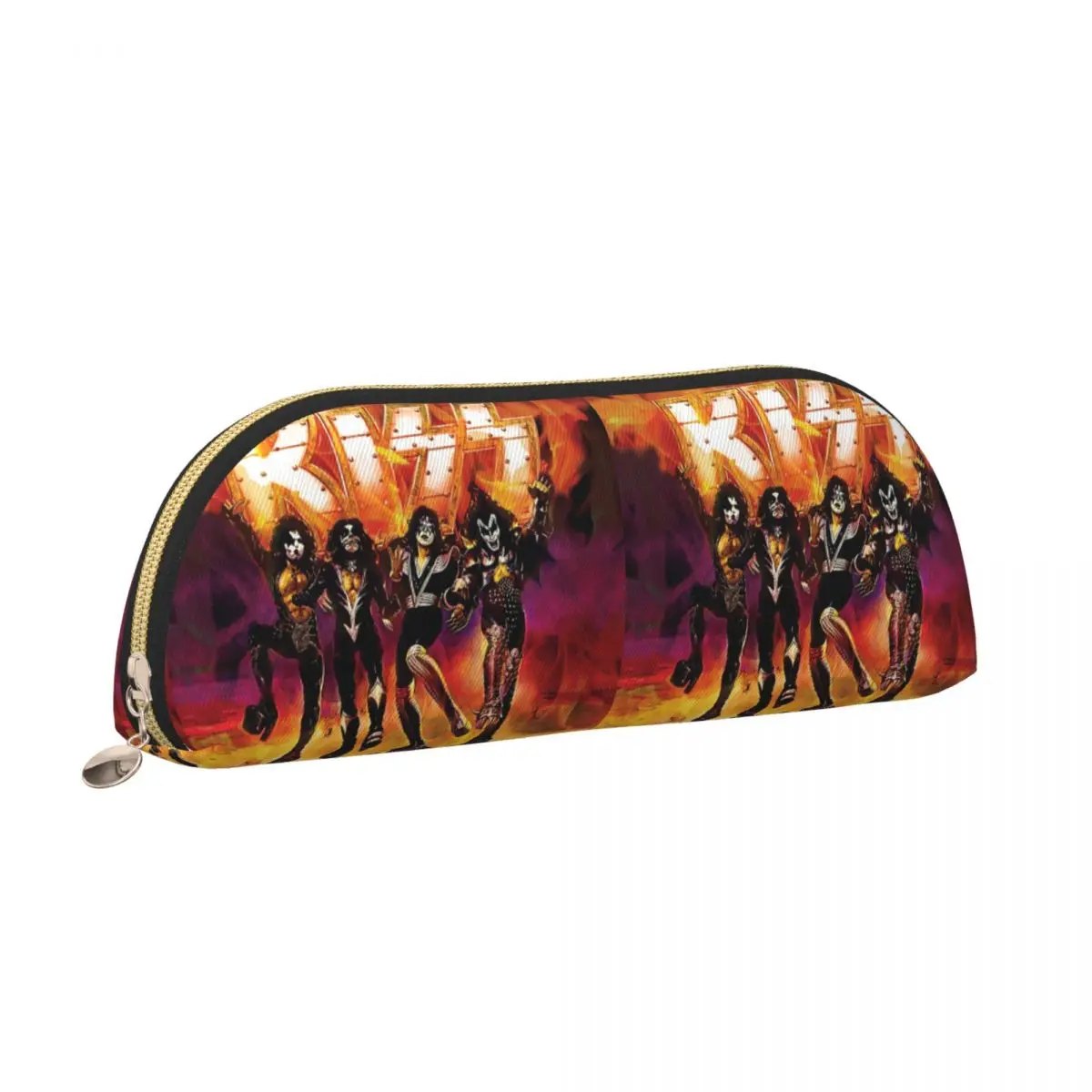 

KISS The Band Rock And Roll Pencil Cases Pencil Pouch Storage Stationery Supplies Pen Box Pencil Bag for Boy Girl Gifts