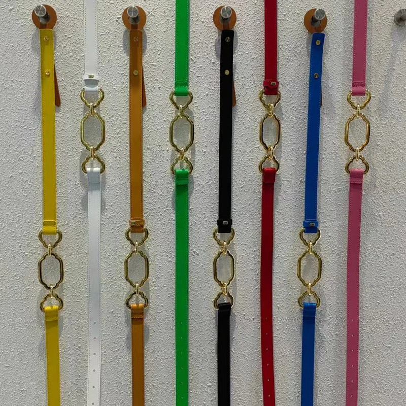 Top Designer Riem Dames Nieuw Echt Rundleder Verstelbare Lengte Gouden Puur Koper Mode Europese Stijl Groothandel