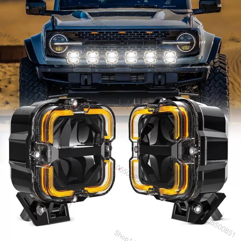 Car LED Work Light High Brightness Off-road Square Light LED Spotlight Pickup Truck Modified Auxiliary Light