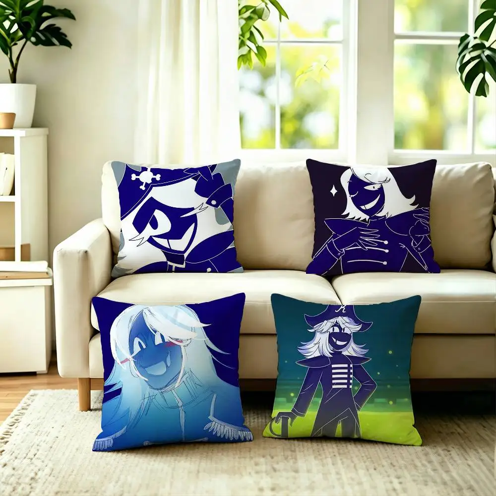 Hot Game D-Deltarune Rouxls Kaard Square Double-Sided printed Pillow Case Bedroom Bedside Pillow Sofa Cushion Cover