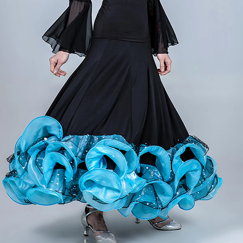 

Ball Gown Women’S Competition Sequined Waltz Rose Red Elegant Skirt Green Sapphire Blue Orange Sequined Black Fishtail Skirt