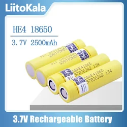 LiitoKala HE4 18650 akumulator Li-lon 3.6V 2500mAh może utrzymać, Max 20A,35A rozładowanie na wysokim poziomie