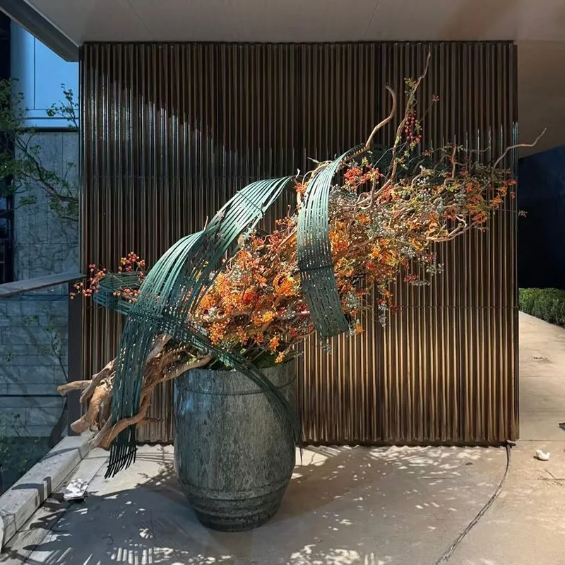 floor-to-ceiling autumn color art dry branches creative architecture combination high-end decorative flower ornament