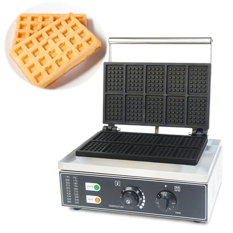 110V/220V Commercial Electric 10pcs Belgium waffle maker  Bubble Egg Cake Oven Breakfast Machine Waffles Pot Iron Baking Pan