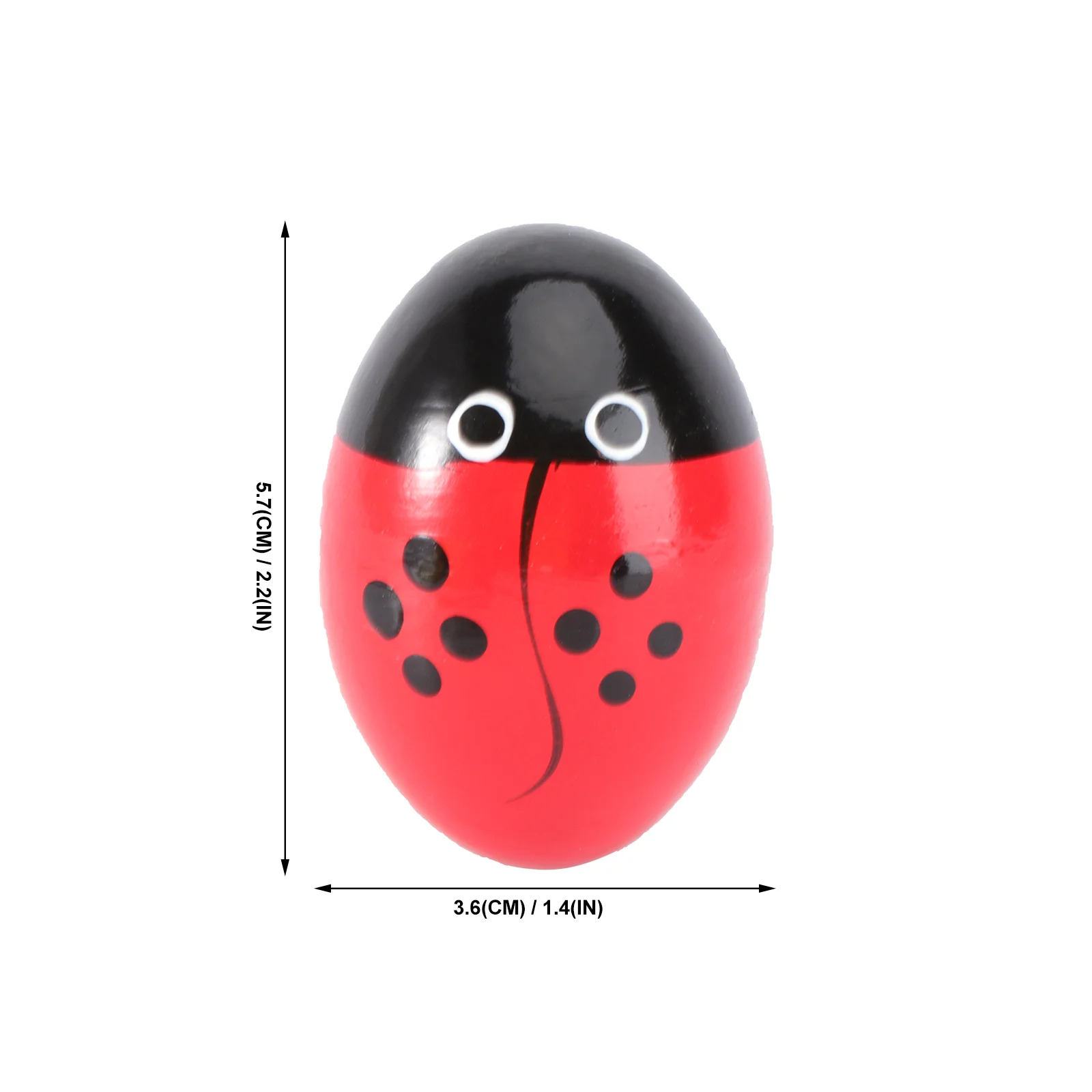 5Pcs Wood Maracas Shakers Egg Shape 48Mm Diameter Kids Musical Instrument Set Tool for Church Group Play