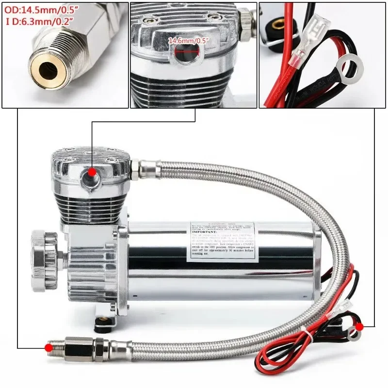 Auto and Motorcycle with Air ride Suspension System Universal fitment Compressor