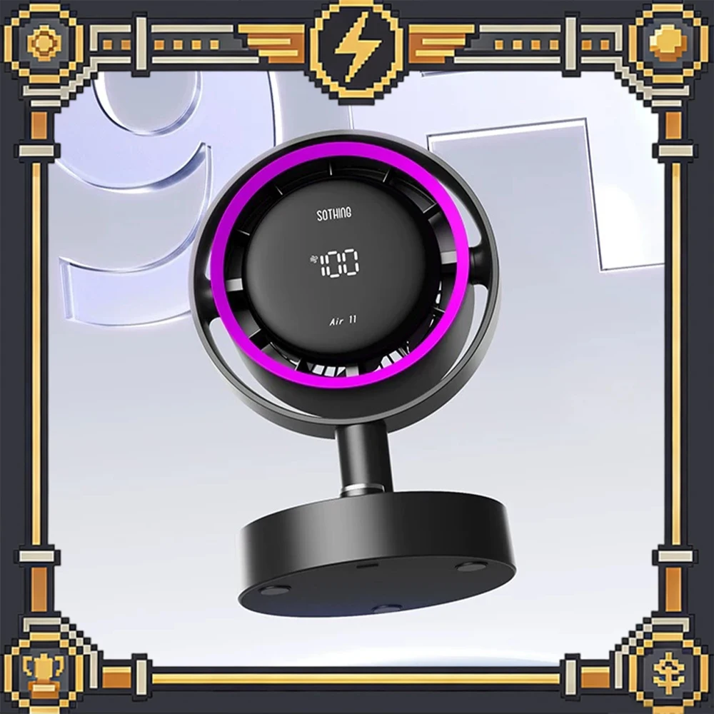 

SOTHING Air-11-D Desktop Fan 100-Gear Wind Power Can Adjusted Turbine Air Cycle Desktop Small Fan Magnetic Suspension Silencing