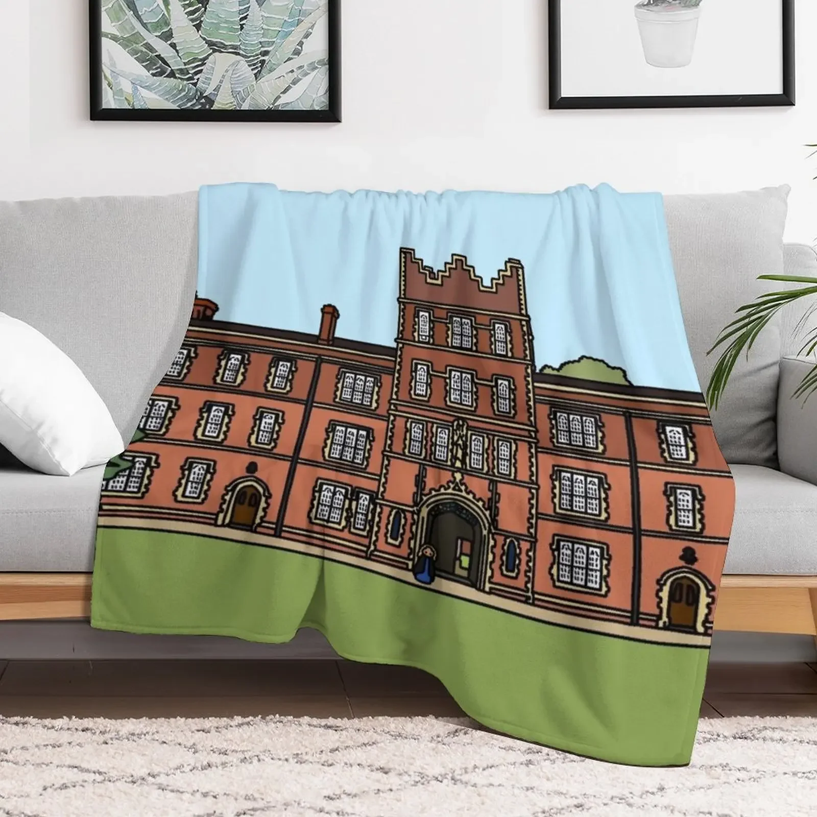Jesus College - Strugletown || Cambridge struggles Throw Blanket Fuzzy Plush Throw Blanket for Sofa Chair