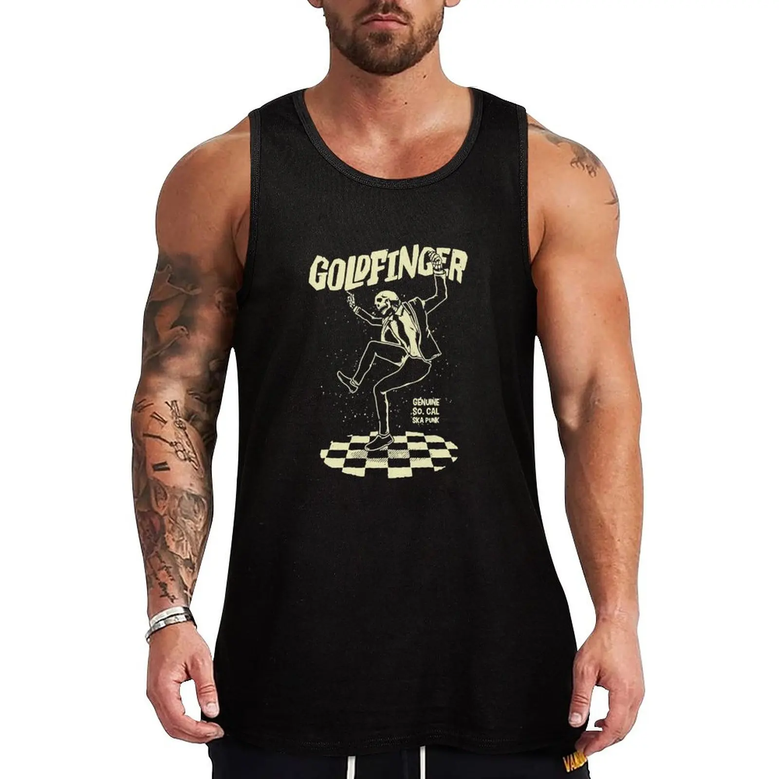 

Забавный графический подарок Goldfinger Genuine Ska Punk More Then Awesome Tank Top аксессуары для тренировок в тренажерном зале Мужской спортзал