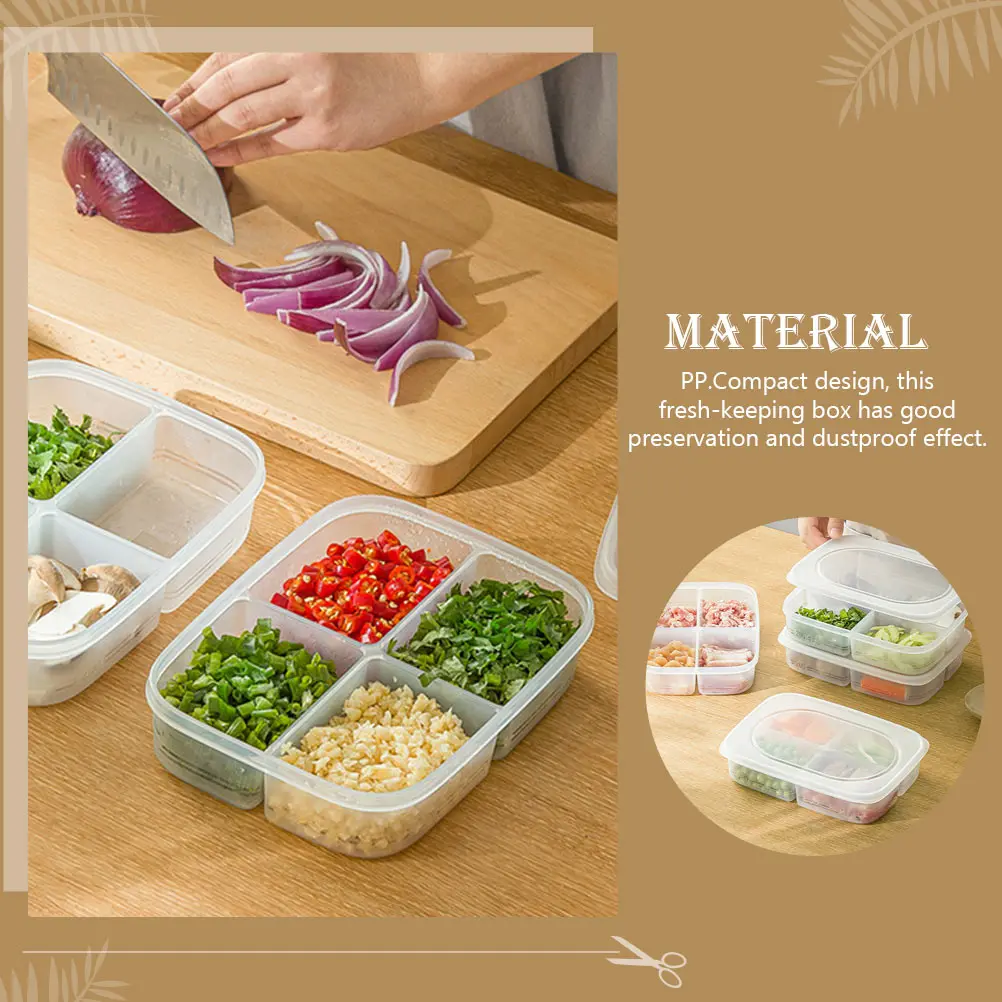 2Pcs Resistant Fridge Accessory Household Freezer Bins Transparent Multi-Function Fridge Containers Affordable