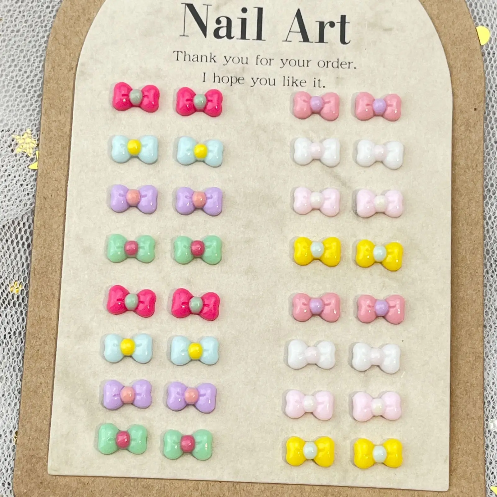 100Pcs Cute Bow Nail Accessories for Dopamine Boost Multiple Bow Nail Charms for a Chic Look