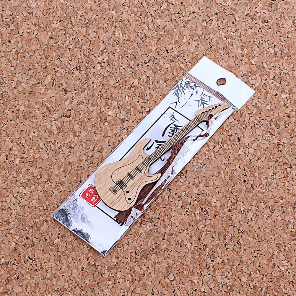 

The Sign Guitar Bookmark Student Music Decor Souvenirs Wooden Inspired Bookmarks