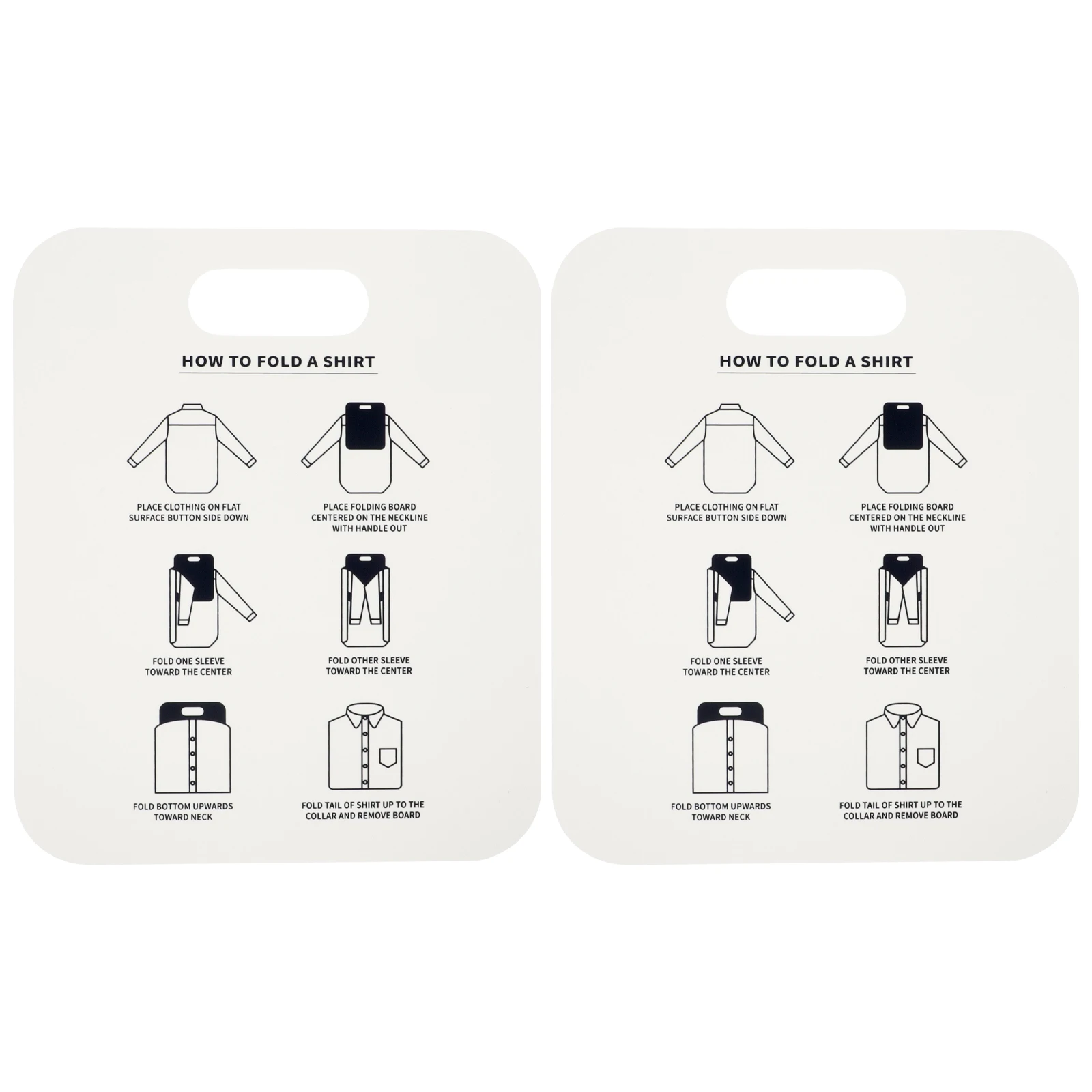 

2 Pcs Clothes Board Shirt Organiser Wrapping Cardboard Clothing Travel Folding Adult