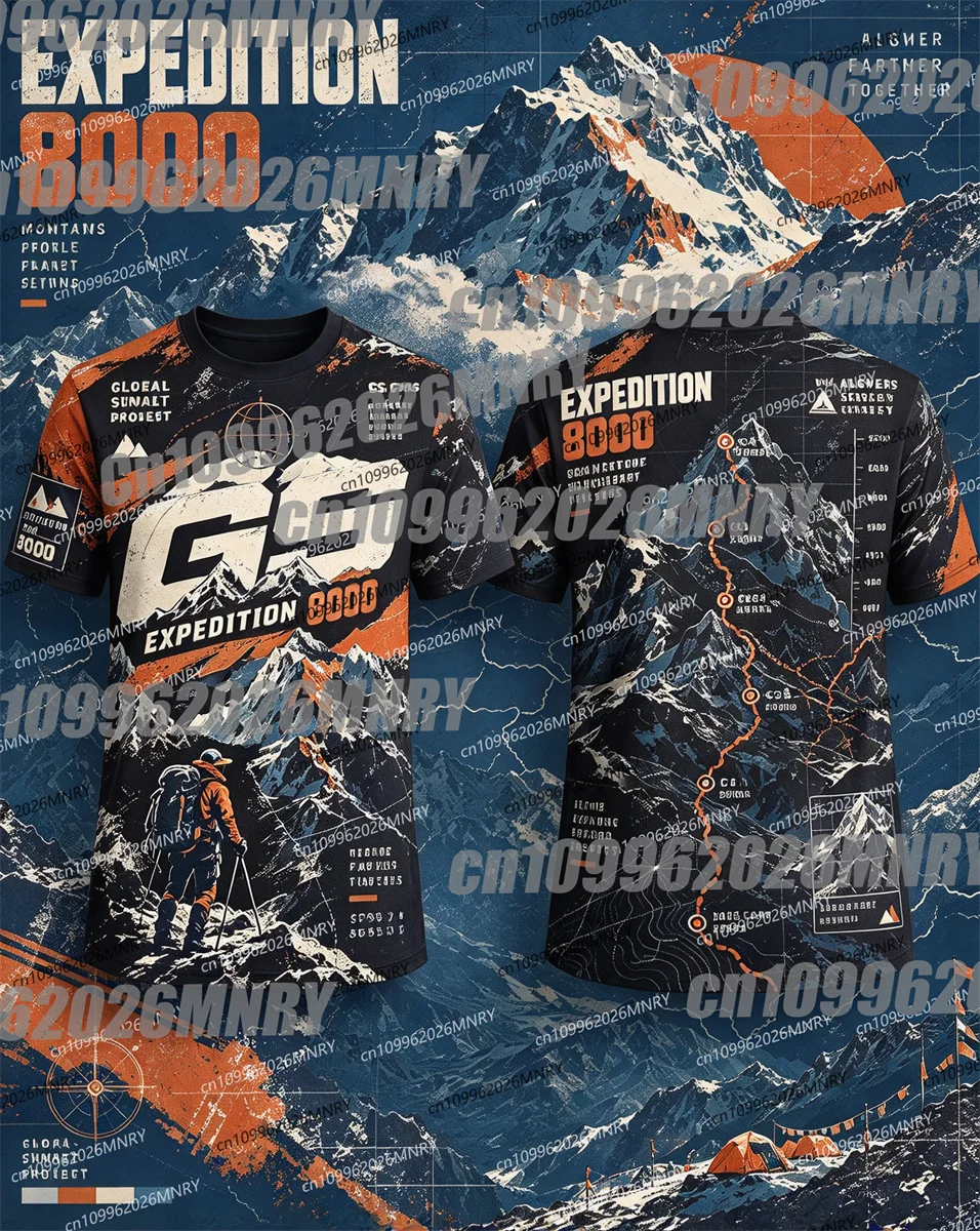 Moto Climbing Route Top 3d Print Man Jersey GS Motorbike Adventure T Shirt For Men Off Road Motorcycle Trip Tee Man Clothing