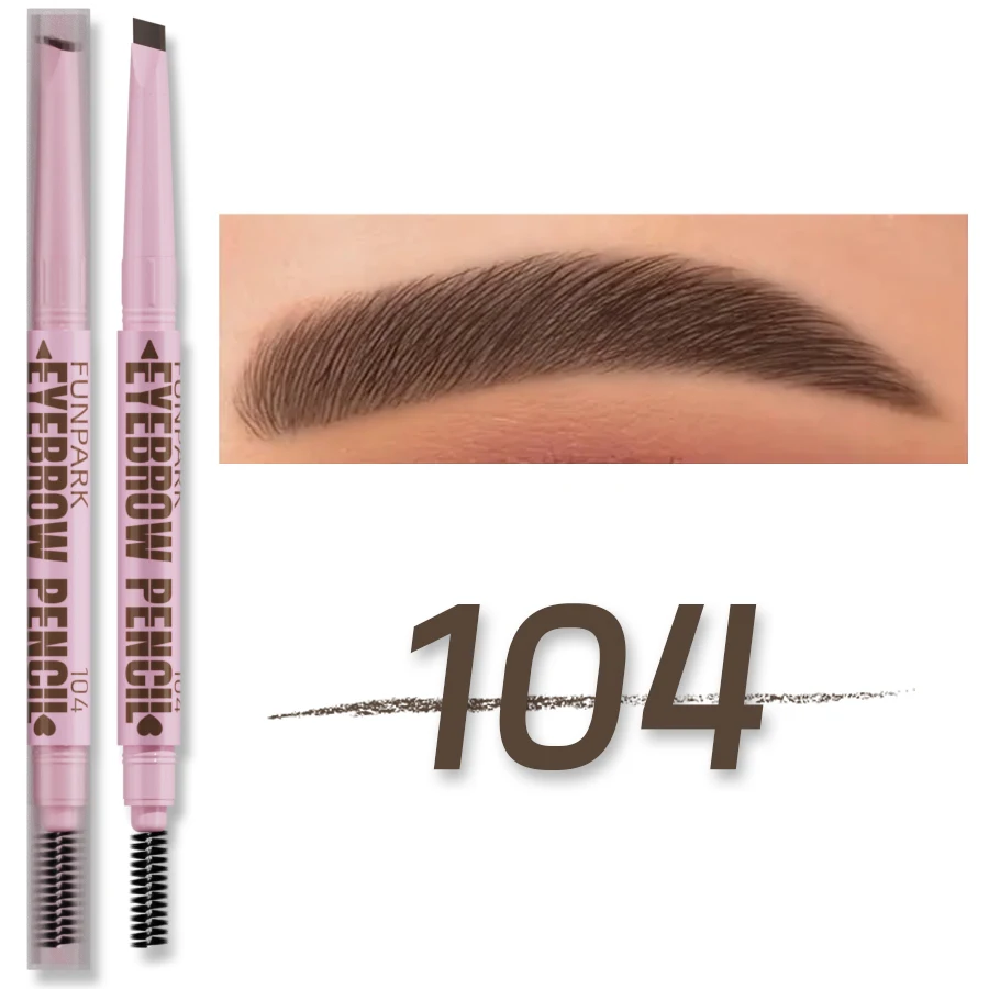 2 in 1 Wenkbrauwpotlood professionele Cosmetica make-up voor vrouwen 5 Kleuren Waterdichte Wenkbrauw Tattoo borstel Langdurige wenkbrauw pen