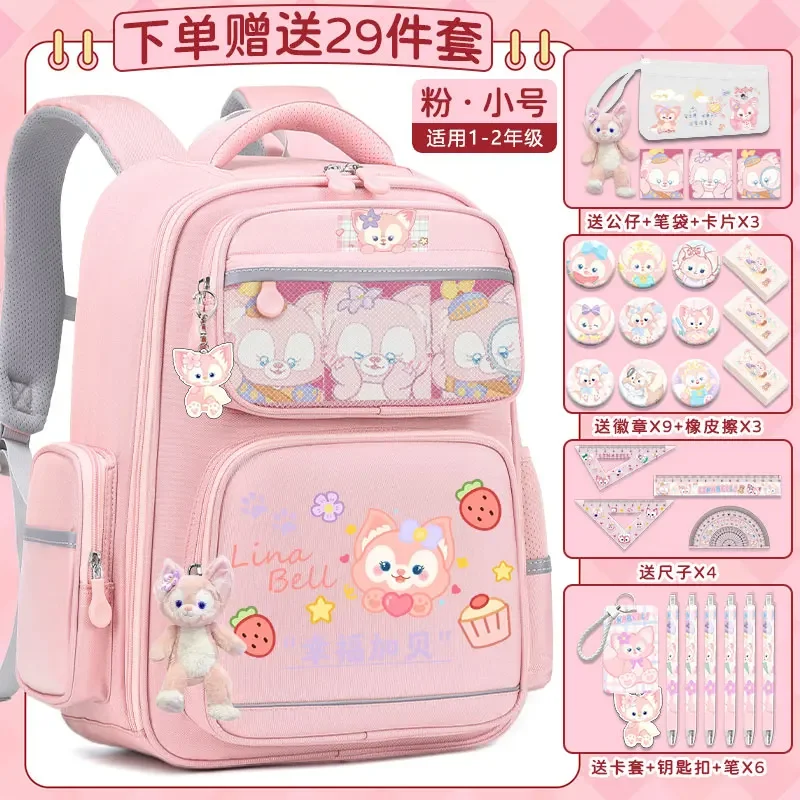 Mochila escolar de Disney Lingna Beier para estudiantes, mochila impermeable con almohadilla de hombro, informal y ligera, dibujos animados bonitos, novedad