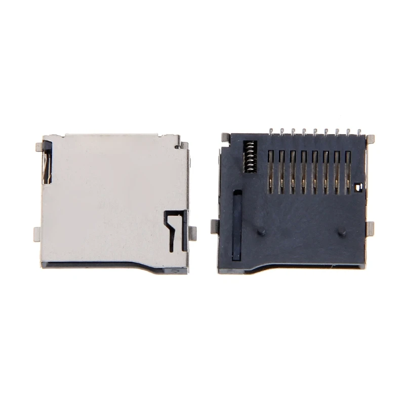 10 PCS Push-Push Type Card Socket Adapter Automatic PCB Mount Connector 9 Pin Memory Card Socket Holder