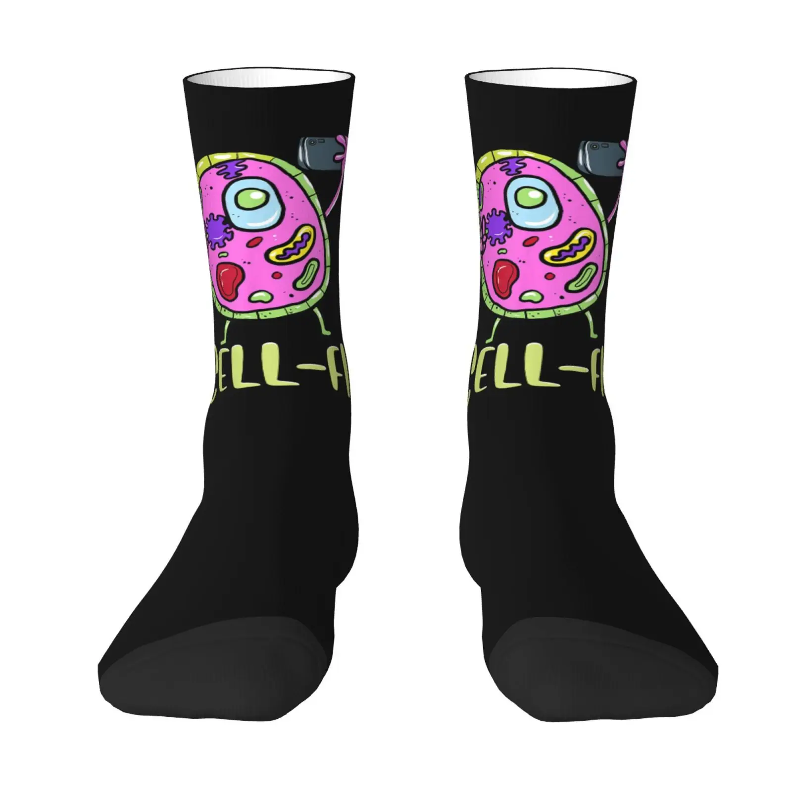 

Funny Selfie Nucleus Bacteria Print Stockings Socks Warm Soft Socks Winter Running Non Slip Pattern Socks Birthday Present