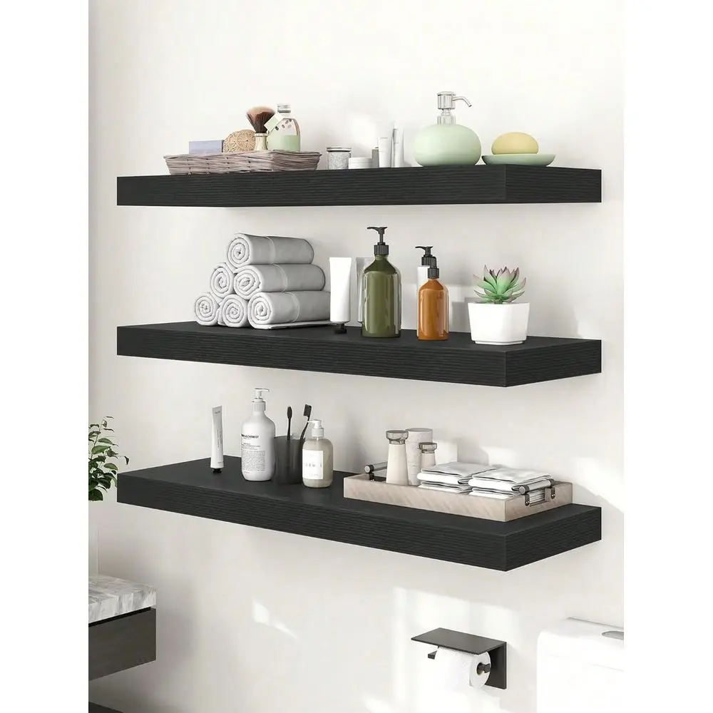 With Accessories Partition Wall Mounted Shelf, No Drilling Needed, Wall Mounted Floating Shelf For Bedroom, Study, Living Room,