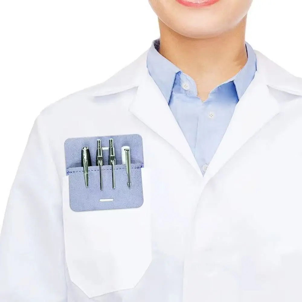 

Useful Portable Doctors Nurses Accessories Pen Bag Double-Layer Pocket Protector Leak-Proof Pen Pouch Pencil Case Pen Holder