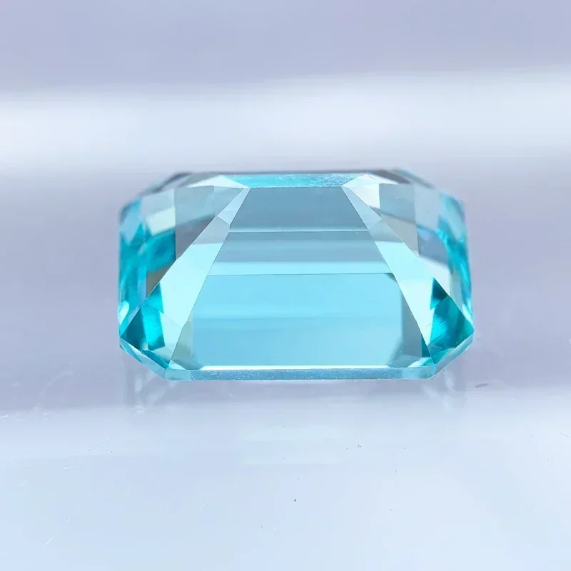 

Lab Grown Paraiba Charms Gemstone for Jewelry Making Emerald Cut DIY Ring Necklace Earrings Main Materials with Certificate