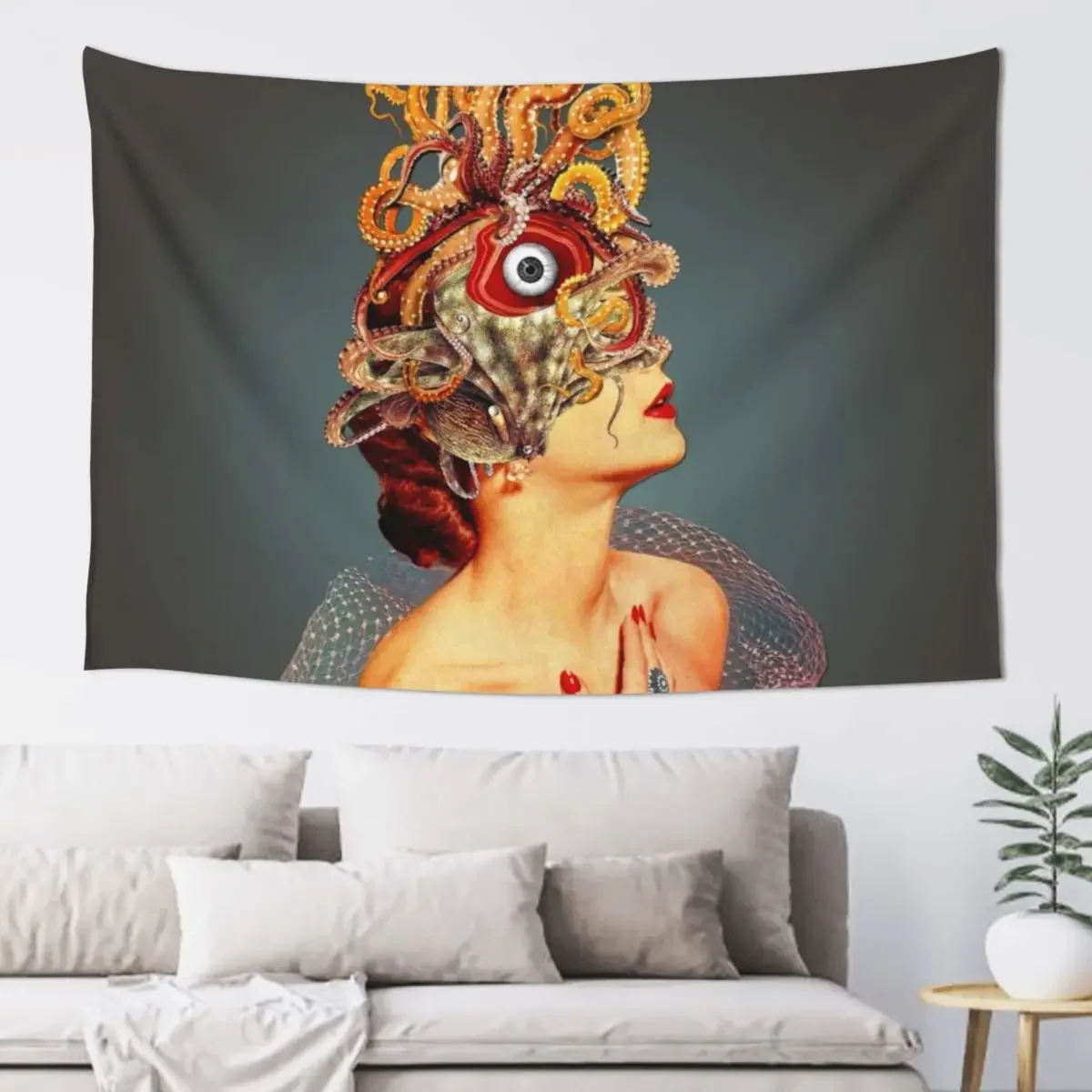 Freud vs Jung Tapestry Art Mural Cute Decor Custom Tapestry