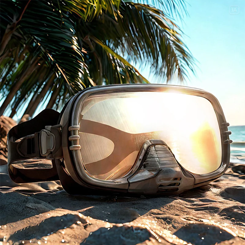 

New Large Frame Diving Mask with Drain Valve|HD Tempered Glass Lens & Adjustable Silicone Strap,Swim Goggles,buceo, 수영,스노클링,마스크