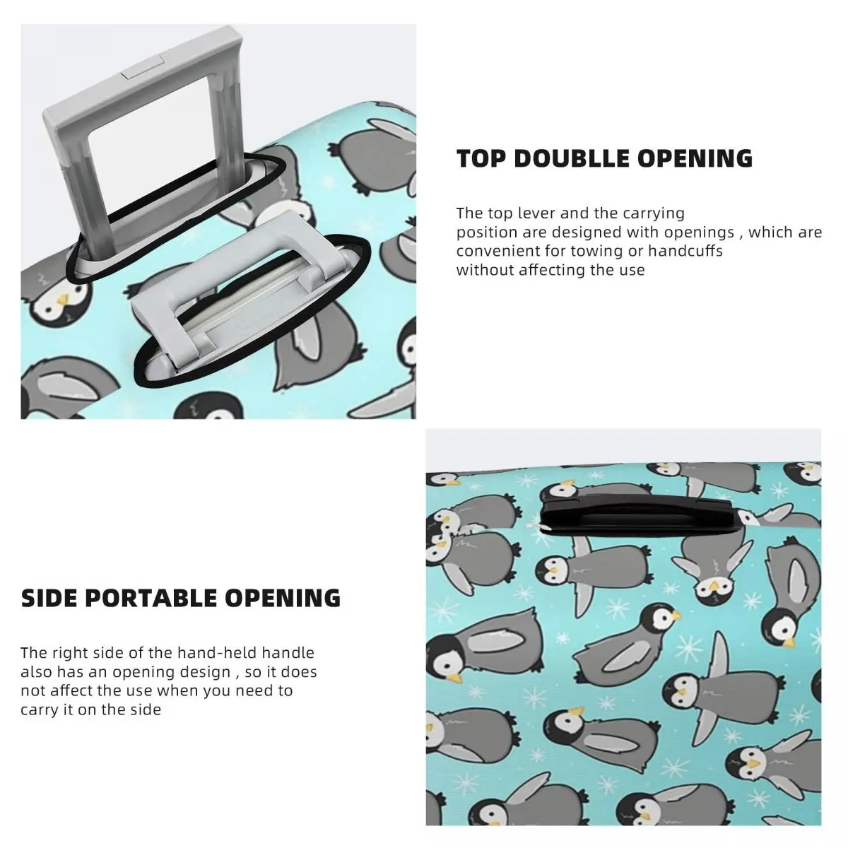 Penguin Chicks Kofferhoes Bescherming Elastische reisbagagebeschermerhoezen voor 18-32 inch