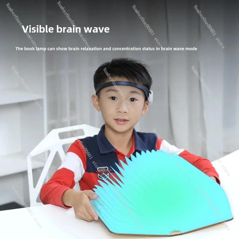 Brainwave Mind Control Headband Book Light Plate LED Creative Portable Flip Folding Page Light