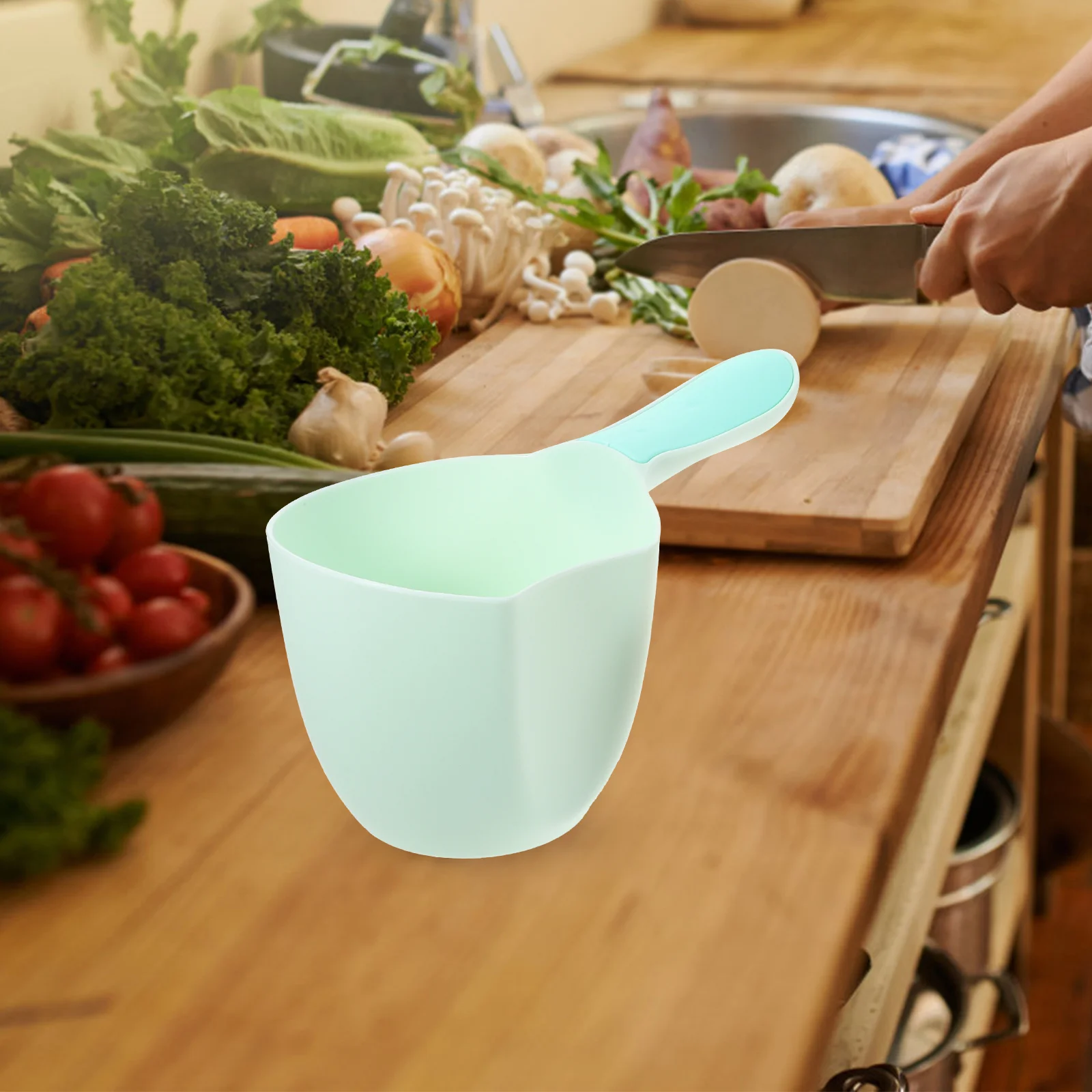 2 Pcs Plant Watering Ladle Bucket Thick Bathing Spoon for Portable Kitchen Dipper