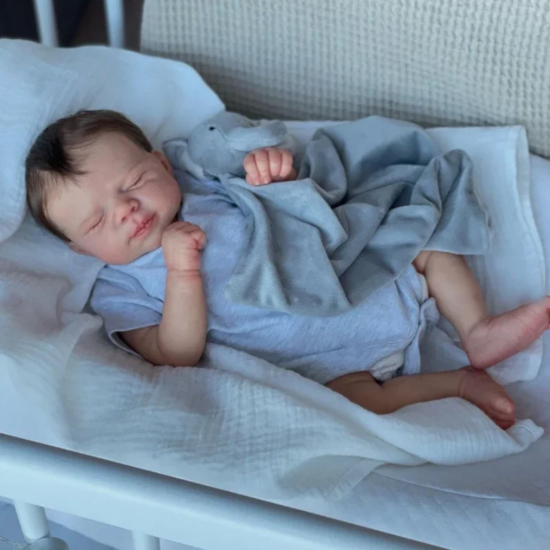 

19inch Reborn Dolls Pascale Lifelike 3D Skin Hand Painting with Visible Veins Handmade Muñecas Bebe Hand Root Hair