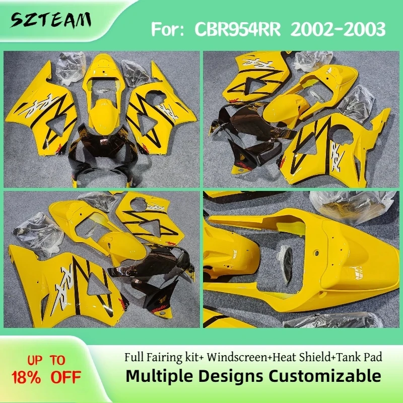 

For Honda CBR954RR 2002 2003 Fairings CBR 954RR 02 03 Motorcycle ABS Injection Full Body Shell Protective Fairing Kit Pro